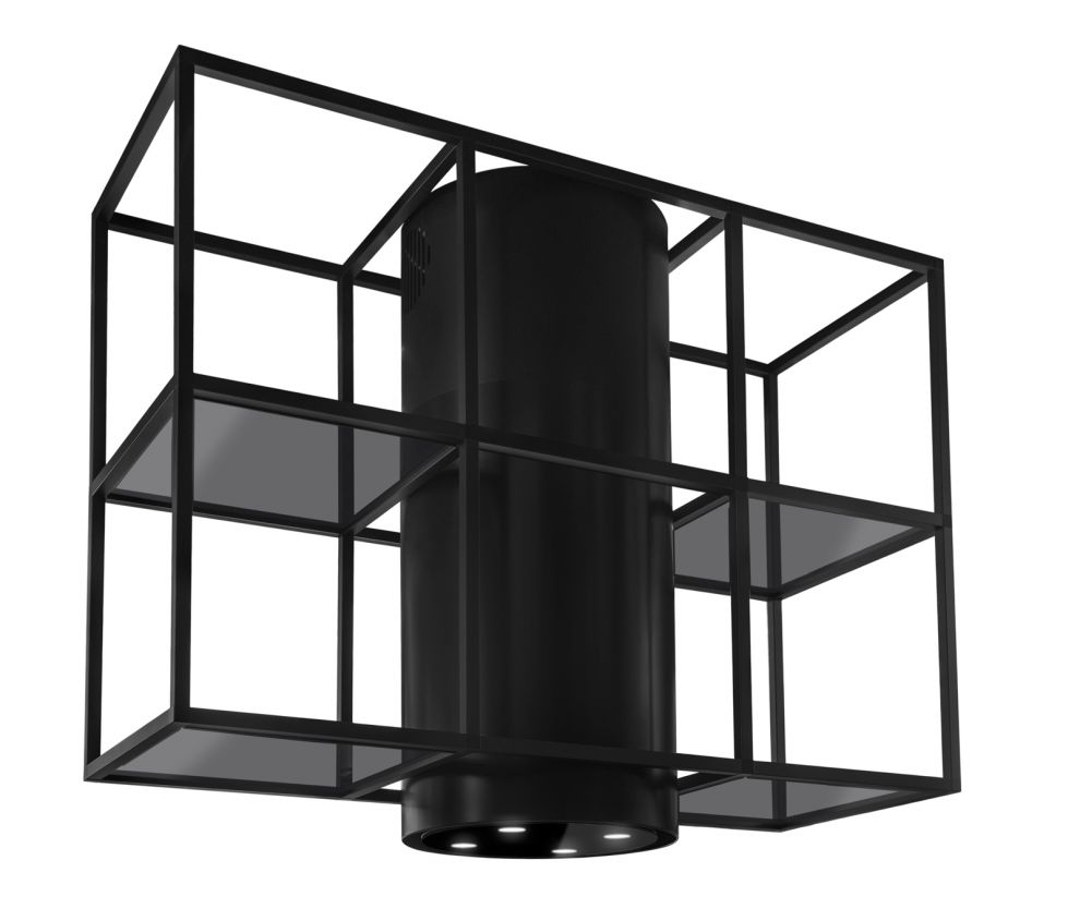 Okap wyspowy Tubo Cage Central Glass Black Matt - Czarny Matt - zdjęcie produktu
