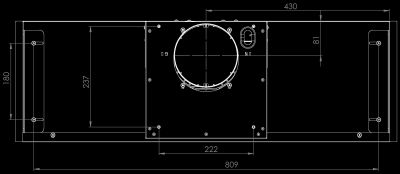 Okap podszafkowy Micra Space Black Matt - Czarny Matt - Rysunek techniczny 4