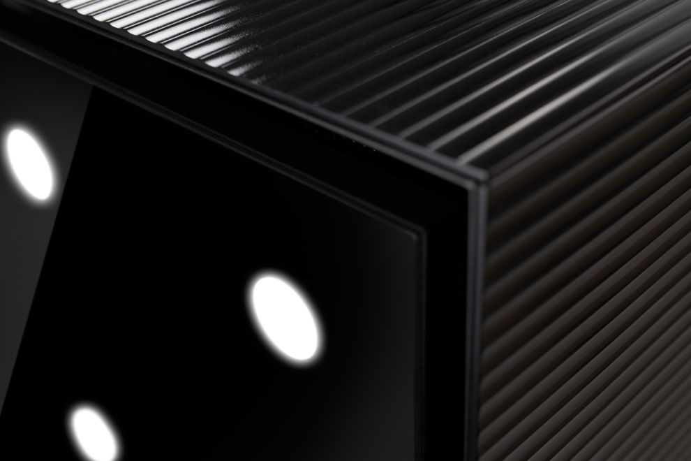 Okap wyspowy Quadro Moderno Glass Black - Czarny - zdjęcie produktu 5