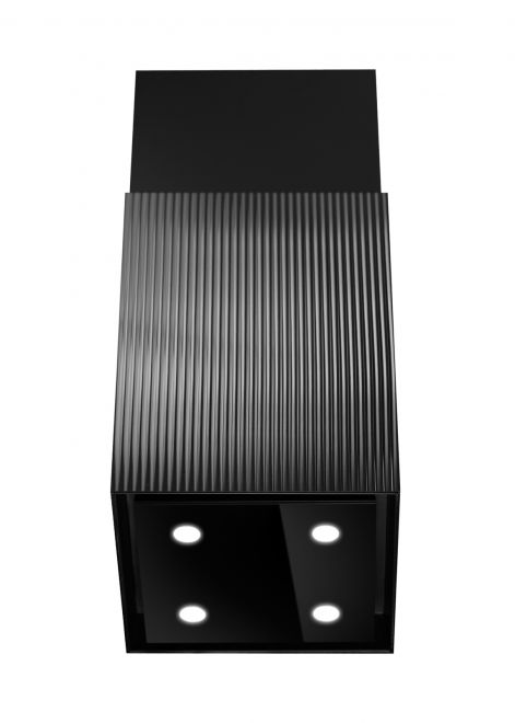 Okap wyspowy Quadro Moderno Glass Black - Czarny - zdjęcie produktu 12