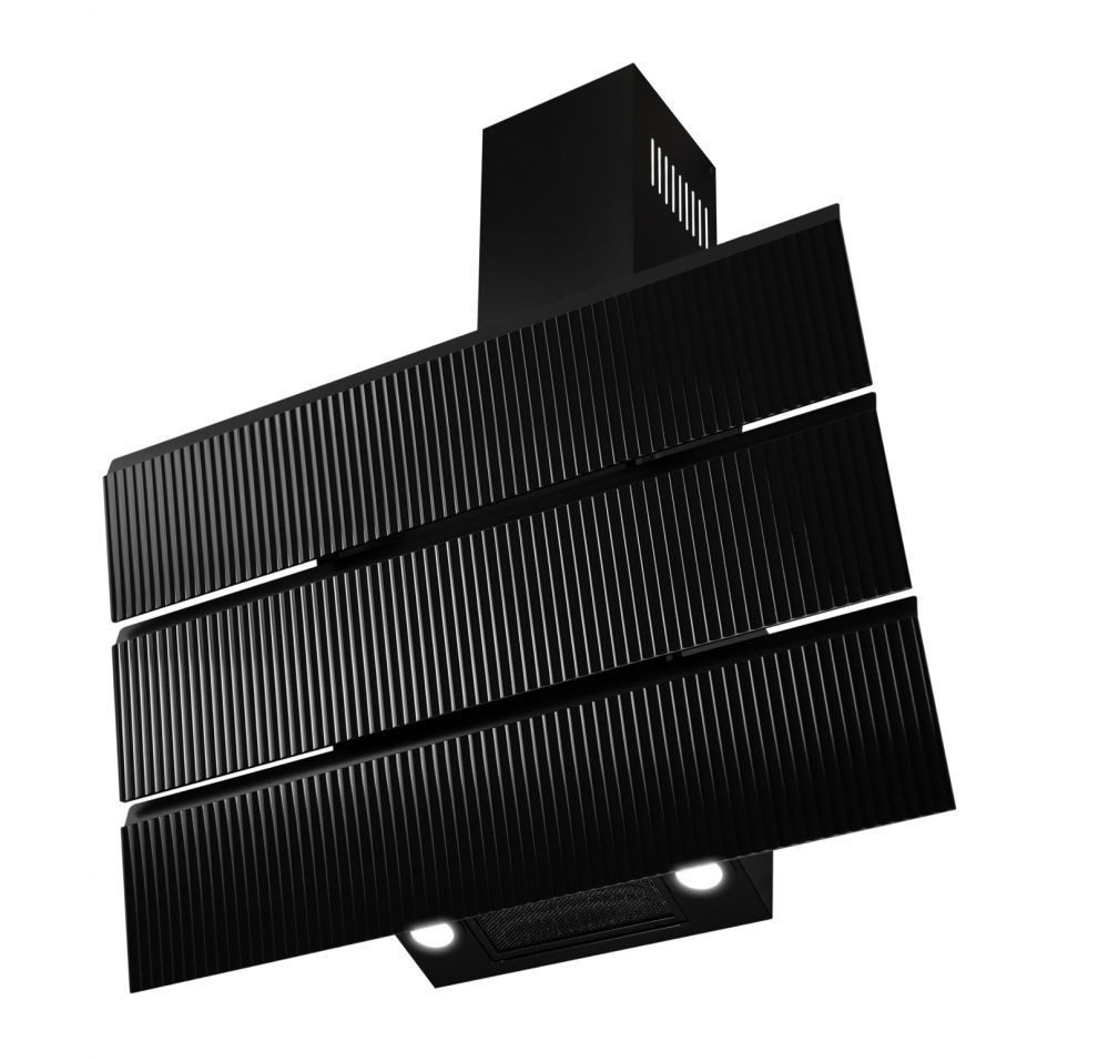 Okap kominowy Merido Moderno Glass Black - Czarny połysk - zdjęcie produktu