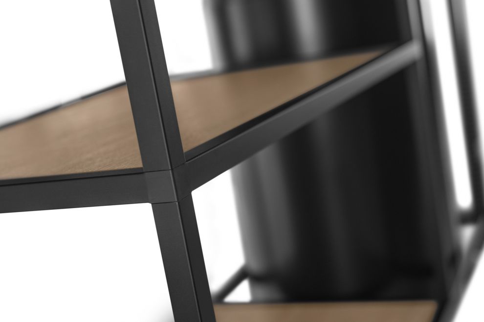 Okap wyspowy Tubo Cage Asymmetric Wood Black Matt - Czarny Matt - zdjęcie produktu 12
