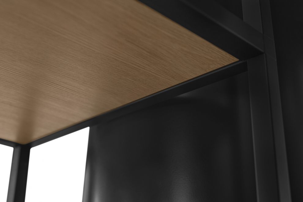 Okap wyspowy Tubo Cage Asymmetric Wood Black Matt - Czarny Matt - zdjęcie produktu 14