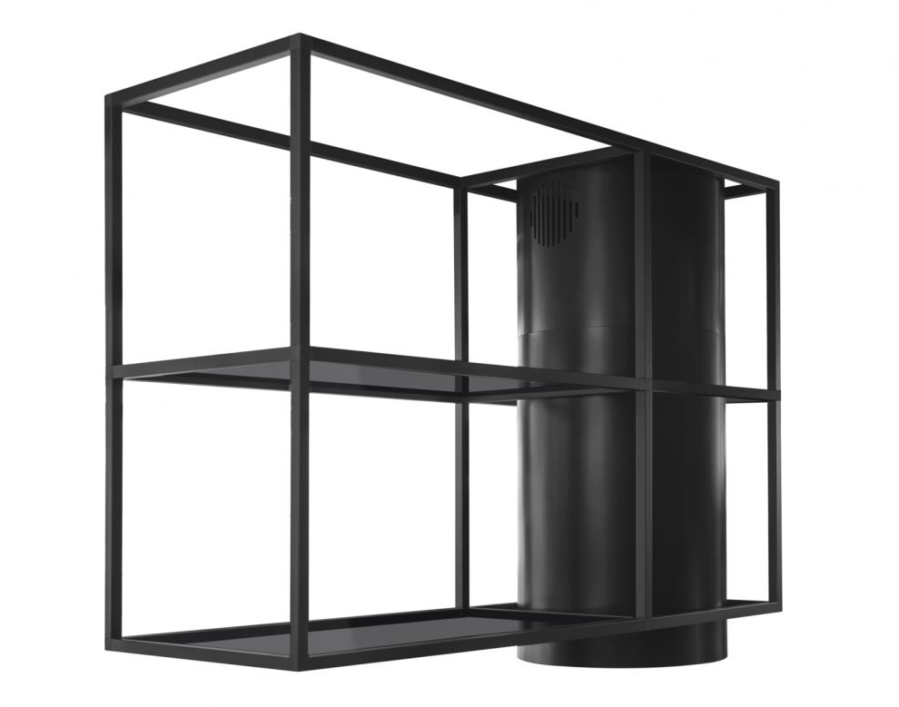 Okap wyspowy Tubo Cage Asymmetric Glass Black Matt - Czarny Matt - zdjęcie produktu 8