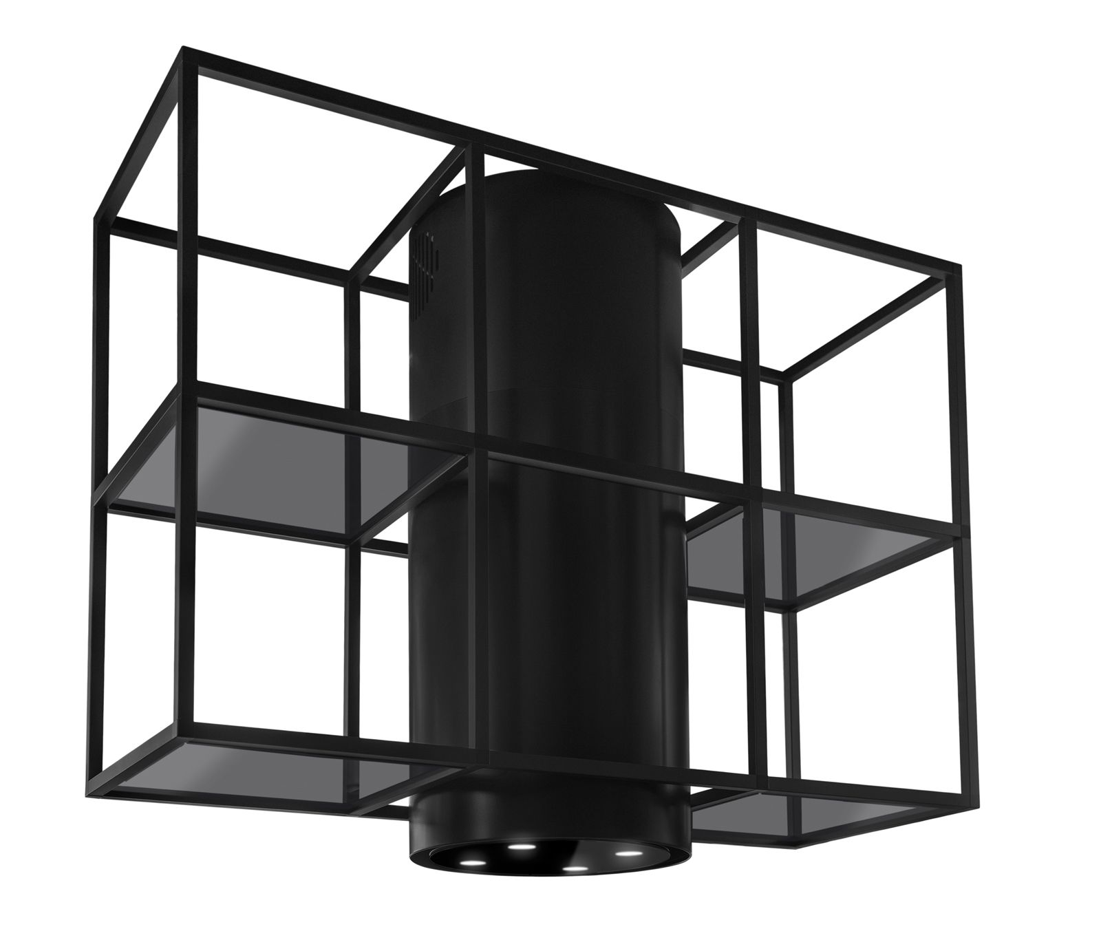 Tubo Cage Central Glass Black Matt