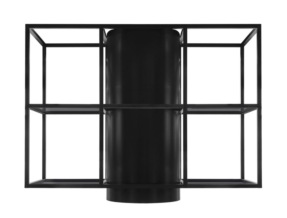 Okap wyspowy Tubo Cage Central Glass Black Matt - Czarny Matt - zdjęcie produktu 4
