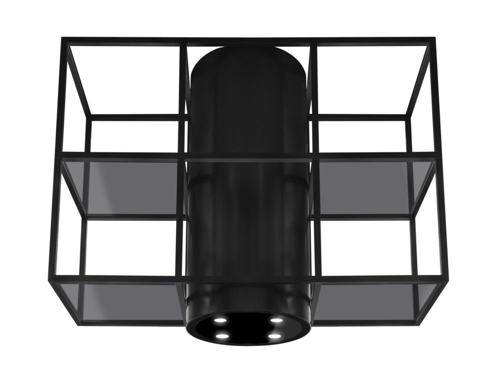 Okap wyspowy Tubo Cage Central Glass Black Matt - Czarny Matt - zdjęcie produktu 5