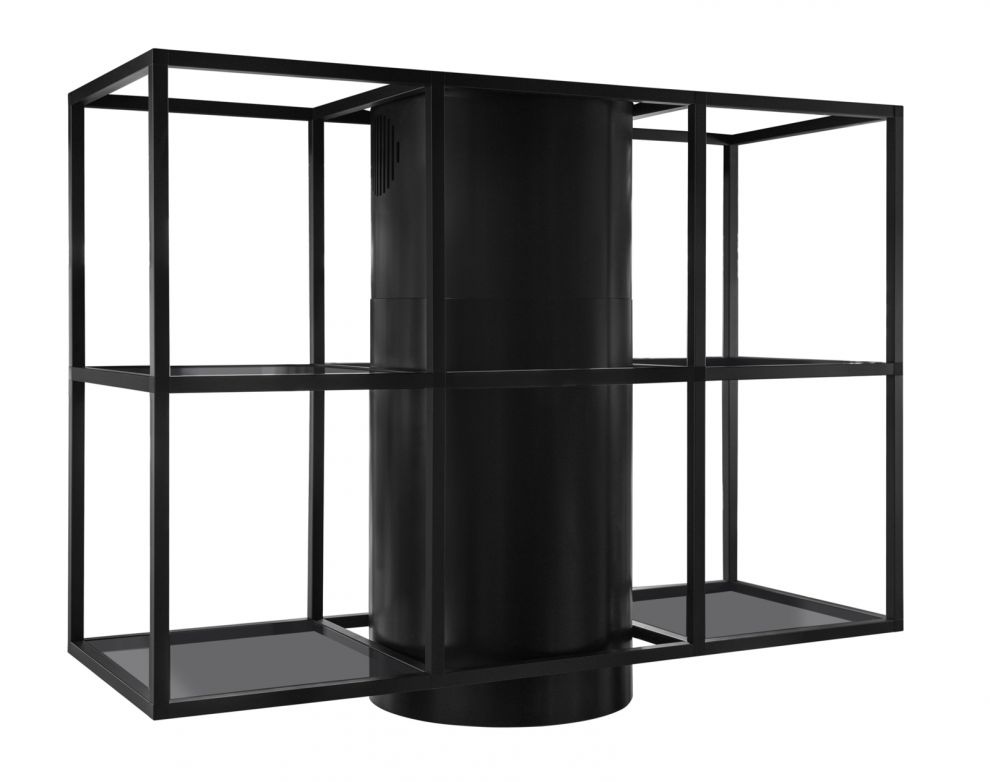 Okap wyspowy Tubo Cage Central Glass Black Matt - Czarny Matt - zdjęcie produktu 6