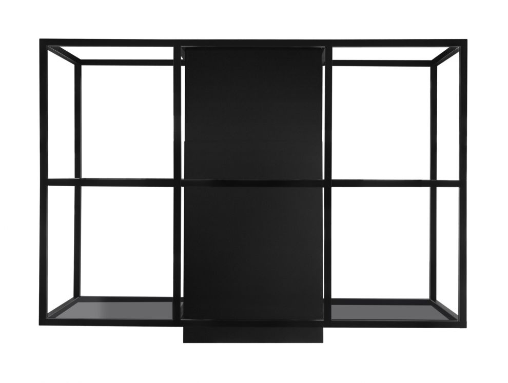 Okap wyspowy Quadro Cage Central Glass Black Matt - Czarny Matt - zdjęcie produktu 3