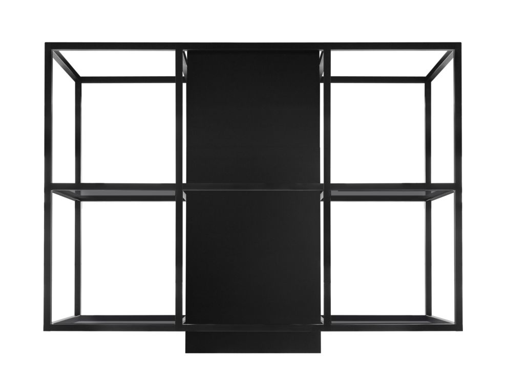 Okap wyspowy Quadro Cage Central Glass Black Matt - Czarny Matt - zdjęcie produktu 5