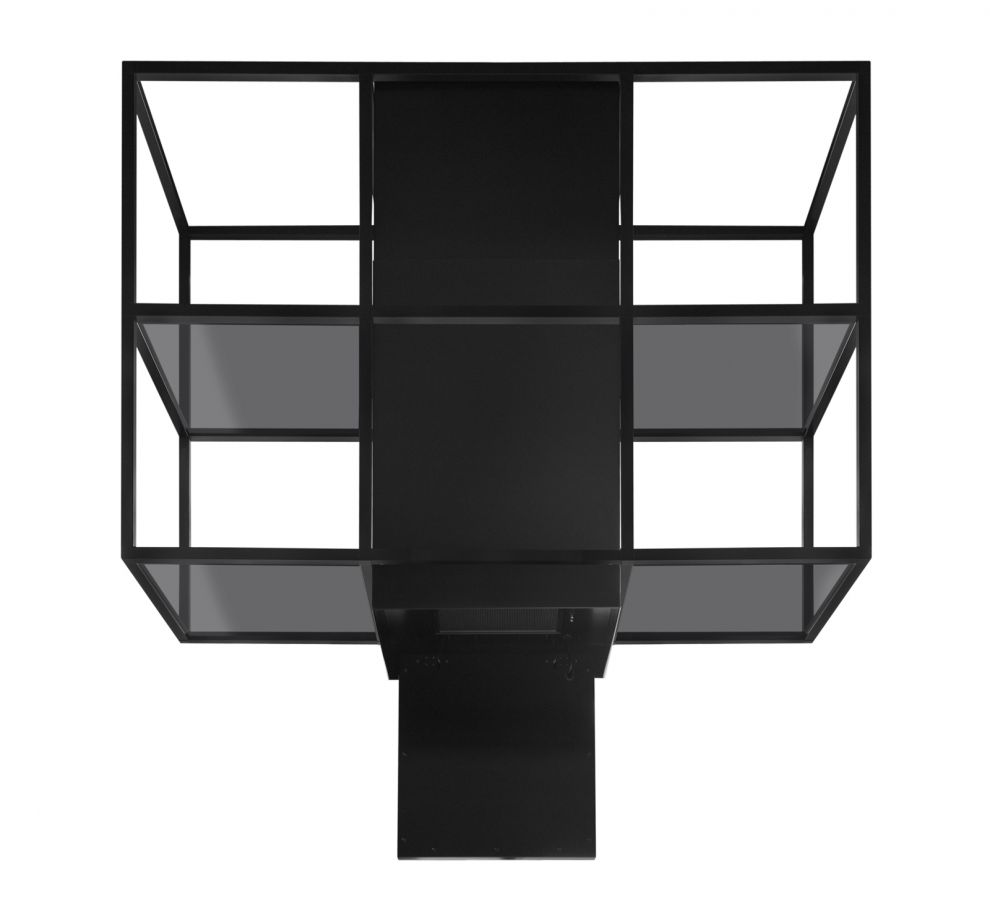 Okap wyspowy Quadro Cage Central Glass Black Matt - Czarny Matt - zdjęcie produktu 8