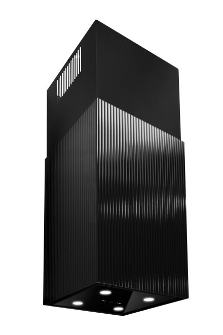Okap wyspowy Quadro Moderno Glass Black Gesture Control - Czarny - zdjęcie produktu 7