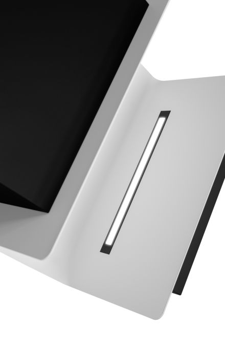 Okap kominowy C-Shelf Black-White - Czarny Matt - zdjęcie produktu 6