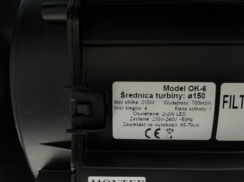 Okap podszafkowy Lando Black Outlet - Inox/Czarny - zdjęcie produktu 9