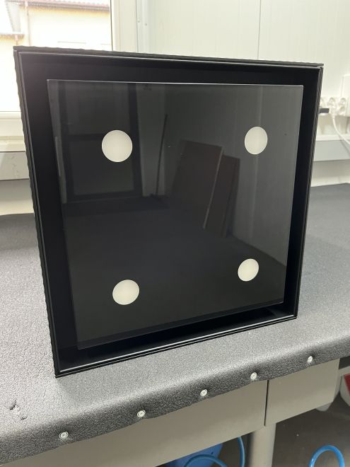 Okap wyspowy Quadro Moderno Glass Black OUTLET - Czarny Matt - zdjęcie produktu 7