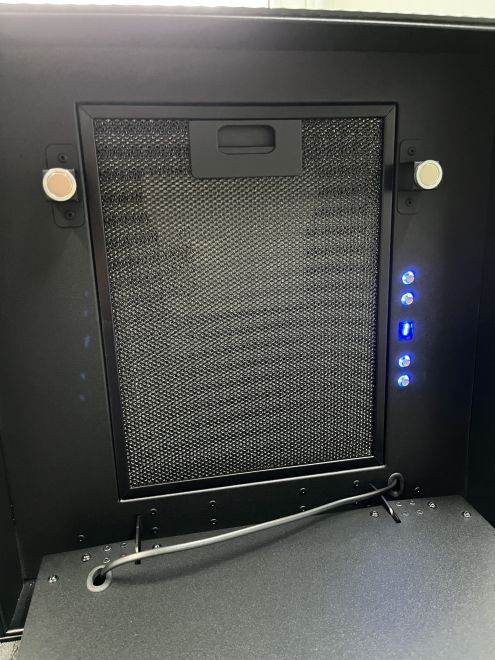 Okap wyspowy Quadro Moderno Glass Black OUTLET - Czarny Matt - zdjęcie produktu 8