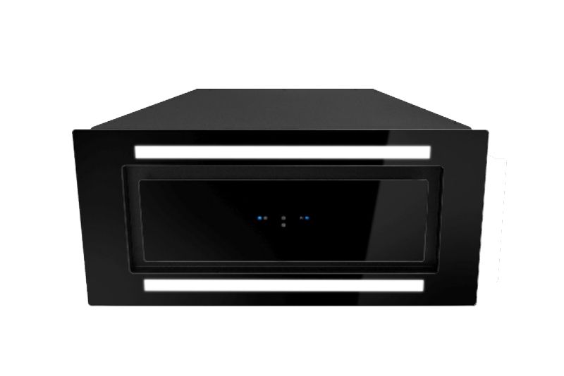 Okap podszafkowy Lando Glass 2Strips Gesture Control Black - Czarny - zdjęcie produktu
