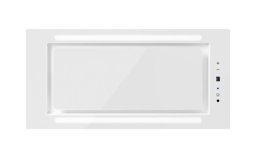 Okap podszafkowy Lando Glass 2STRIPS White - Biały - zdjęcie produktu 3
