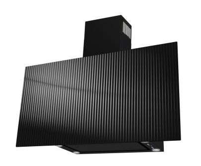 Okap kominowy Flexi Moderno Glass Black - Czarny - 80 cm