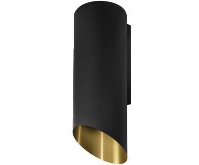 Okap kominowy Hiro OR Color Black-Gold OUTLET - Czarny Matt/Złoty - 40 cm