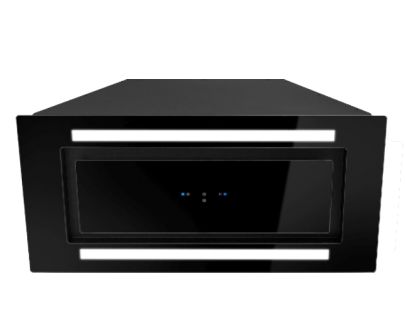 Okap podszafkowy Lando Glass 2Strips Gesture Control Black - Czarny - 56,4 cm / 86,4 cm