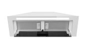 Lando Glass 2Strips Gesture Control White