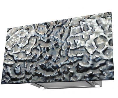 Okap kominowy Flexi Frost Silver - Srebrny - 80 cm