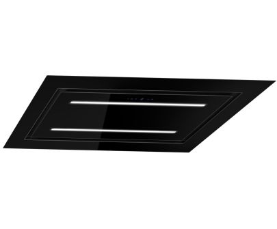 Okap sufitowy Grand Super Slim Black - Czarny połysk - 96 cm / 120 cm