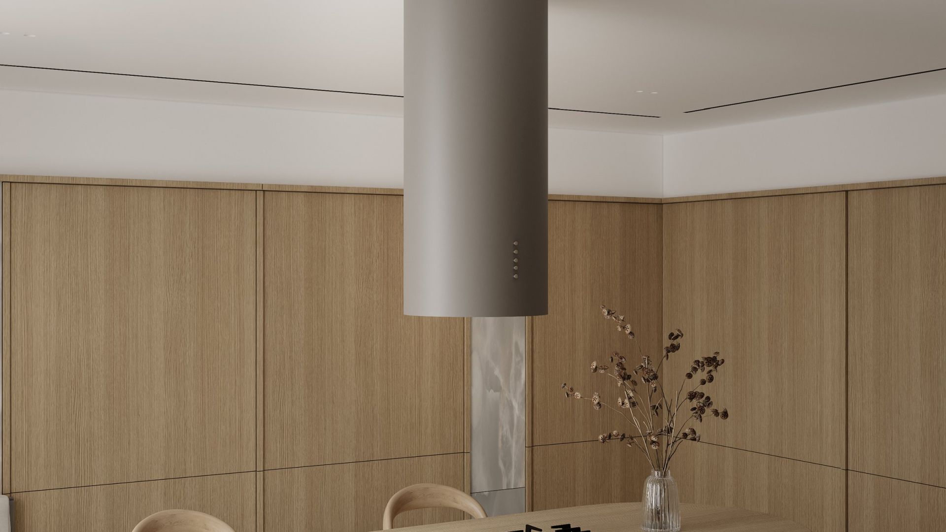 Okap wyspowy Cylindro Eco Taupe - Taupe - Wizualizacja 9