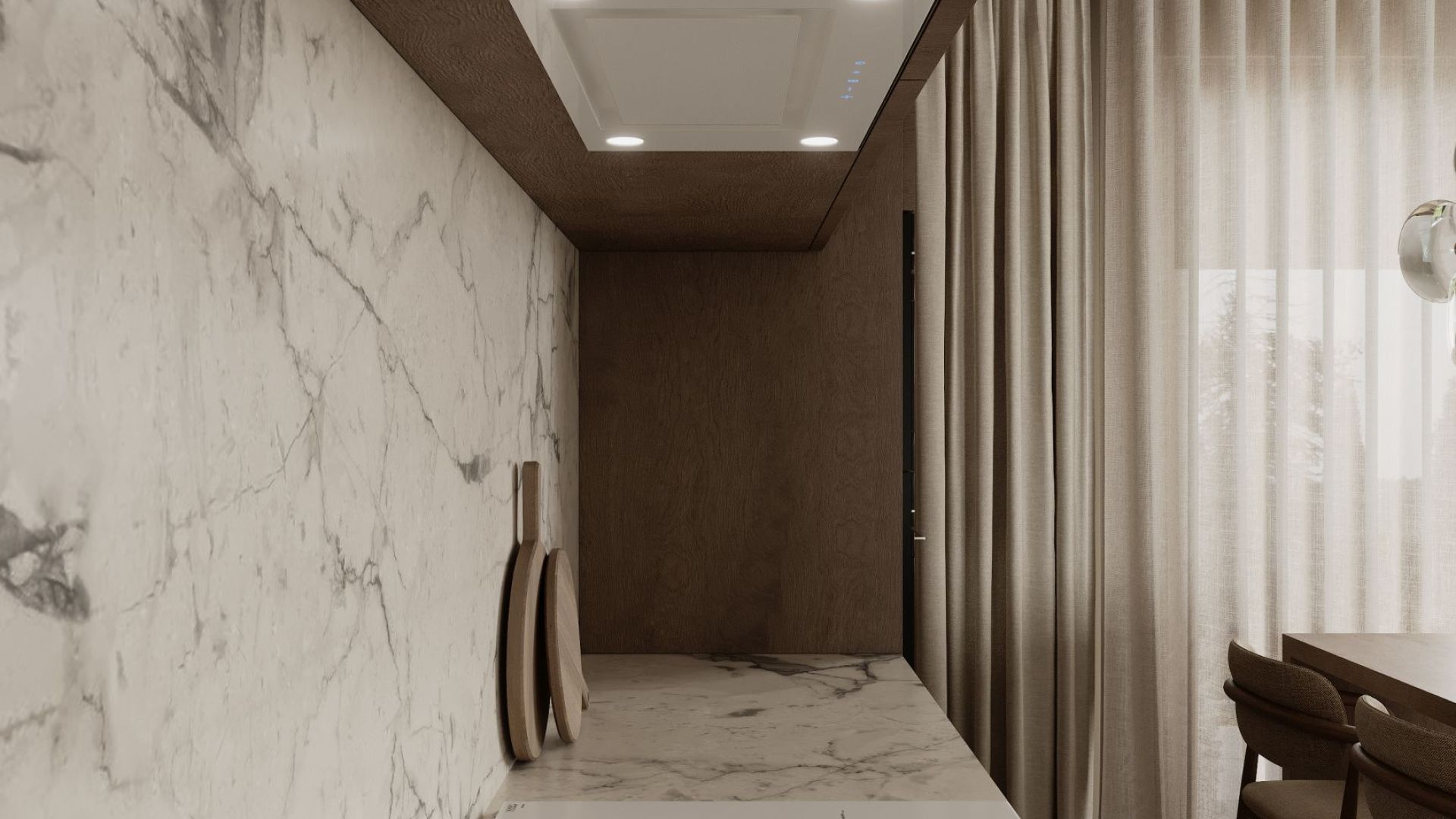 Okap podszafkowy Marino White - Biały - Wizualizacja 5