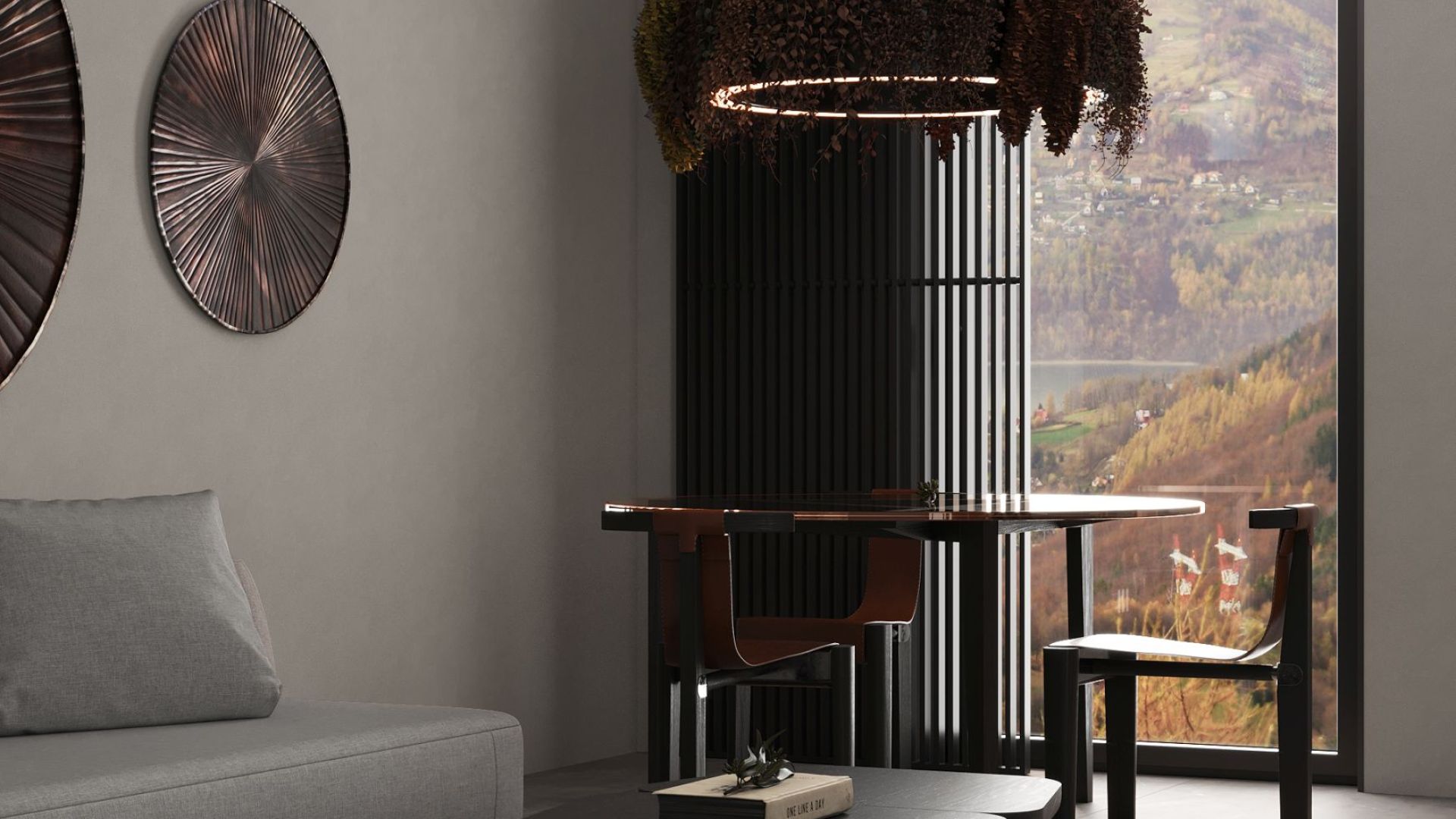 Okap wyspowy Alvar Black Matt - Czarny Matt - Wizualizacja 6