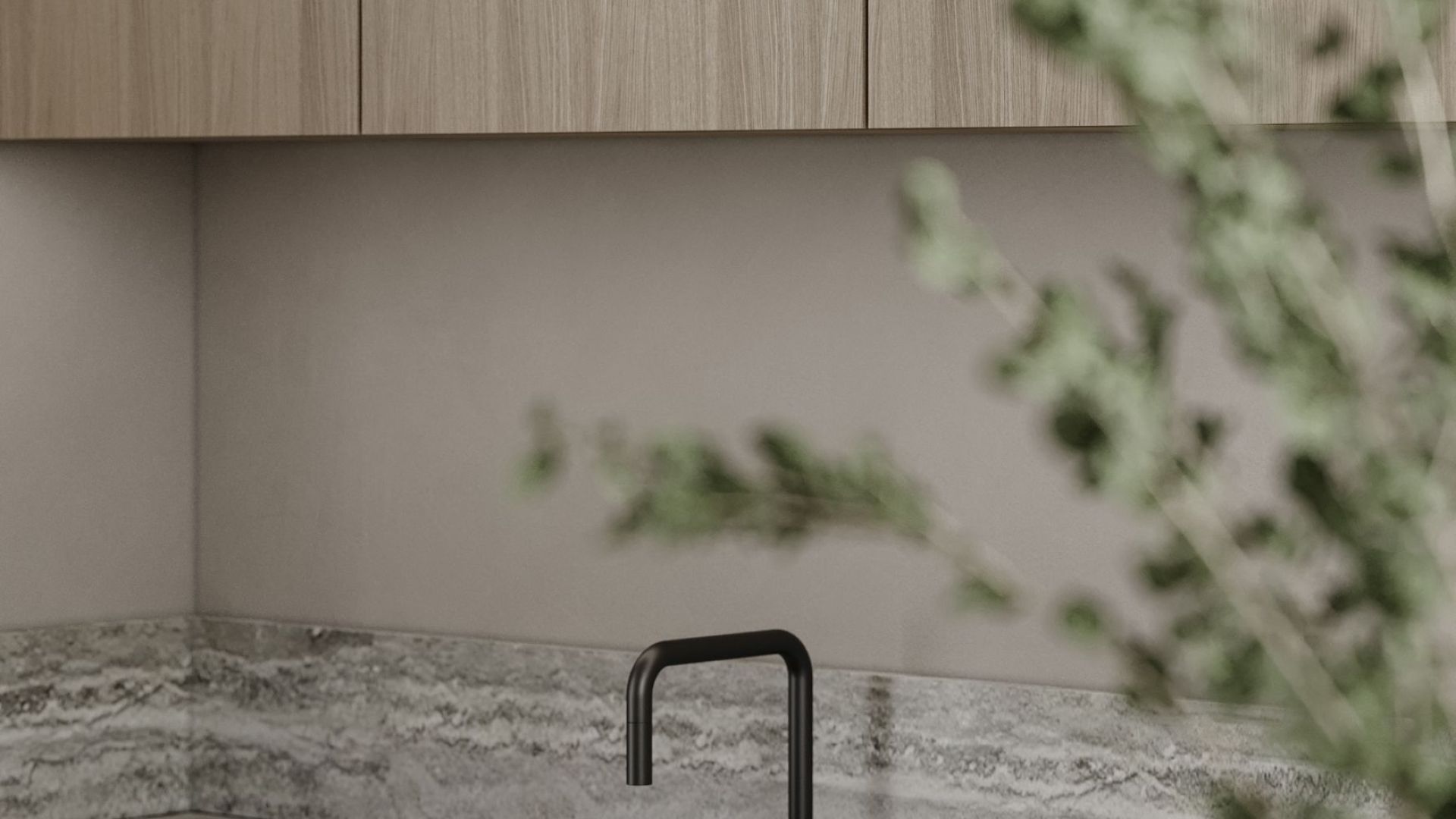 Okap wyspowy Alvar Glass Black Matt - Czarny Matt - Wizualizacja 6