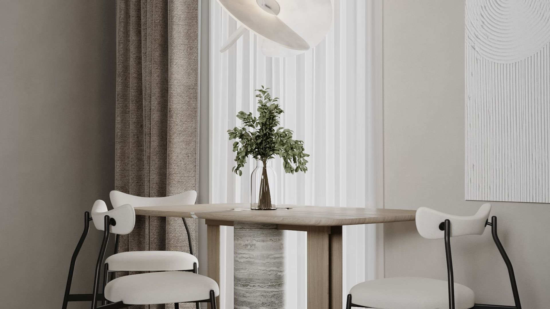 Okap wyspowy Alvar Glass Black Matt - Czarny Matt - Wizualizacja 7