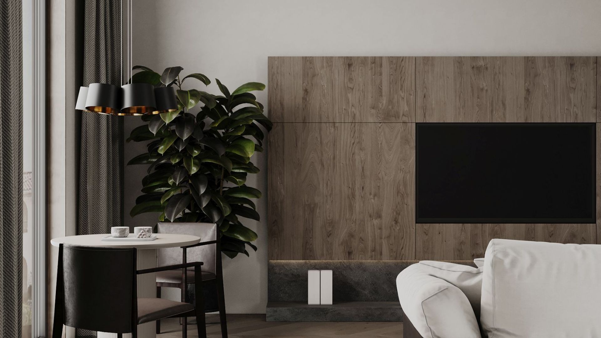 Okap wyspowy Arne Black Matt - Czarny Matt - Wizualizacja 7