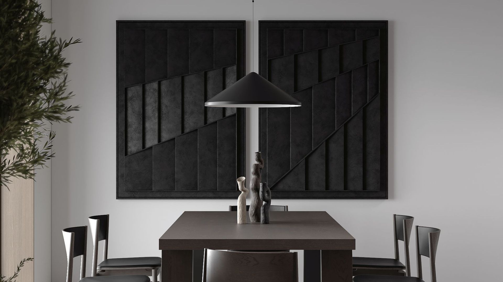 Okap wyspowy Arne Wood Black Matt - Czarny Matt - Wizualizacja 6