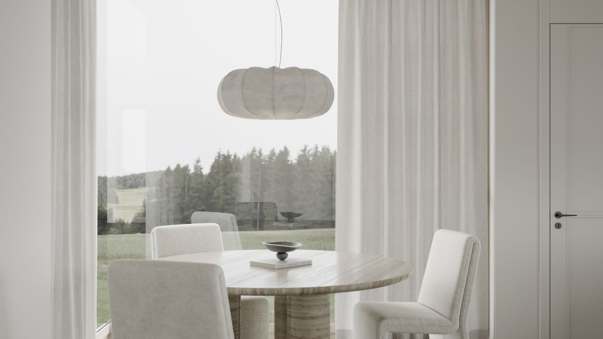 Okap wyspowy Columni Stono Light Grey - Szary - Wizualizacja 7