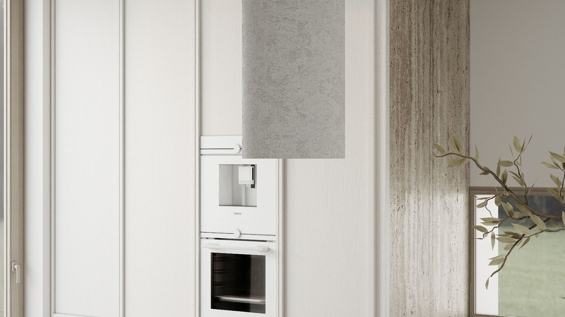 Okap wyspowy Columni Stono Light Grey - Szary - Wizualizacja 8