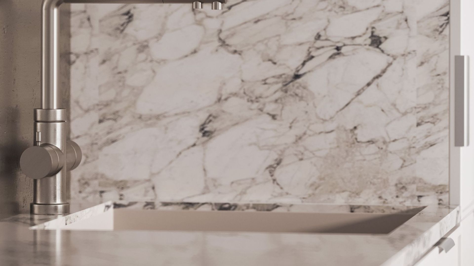 Okap wyspowy Hiro White Matt - Biały Matt - Wizualizacja 6