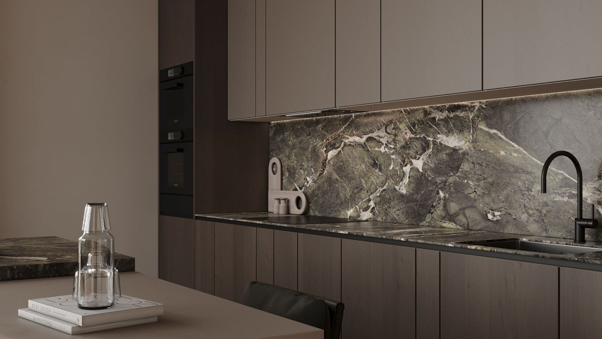 Okap podszafkowy Micra Black Matt - Czarny Matt - Wizualizacja