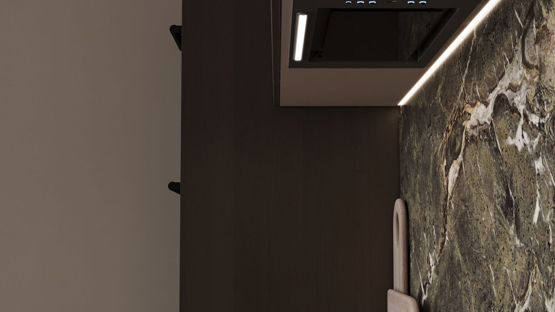 Okap podszafkowy Micra Black Matt - Czarny Matt - Wizualizacja 8