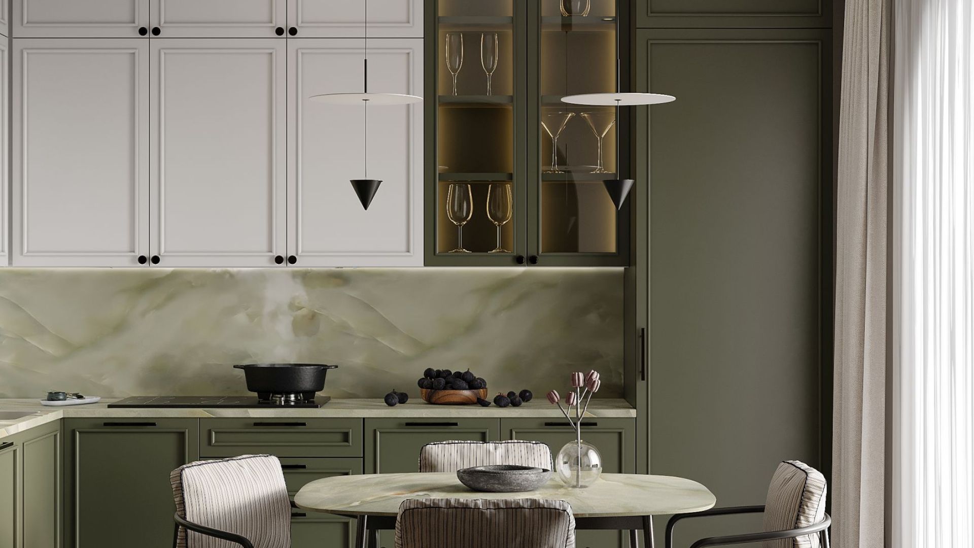 Okap podszafkowy Micra Black Matt 120 cm - Czarny Matt - Wizualizacja