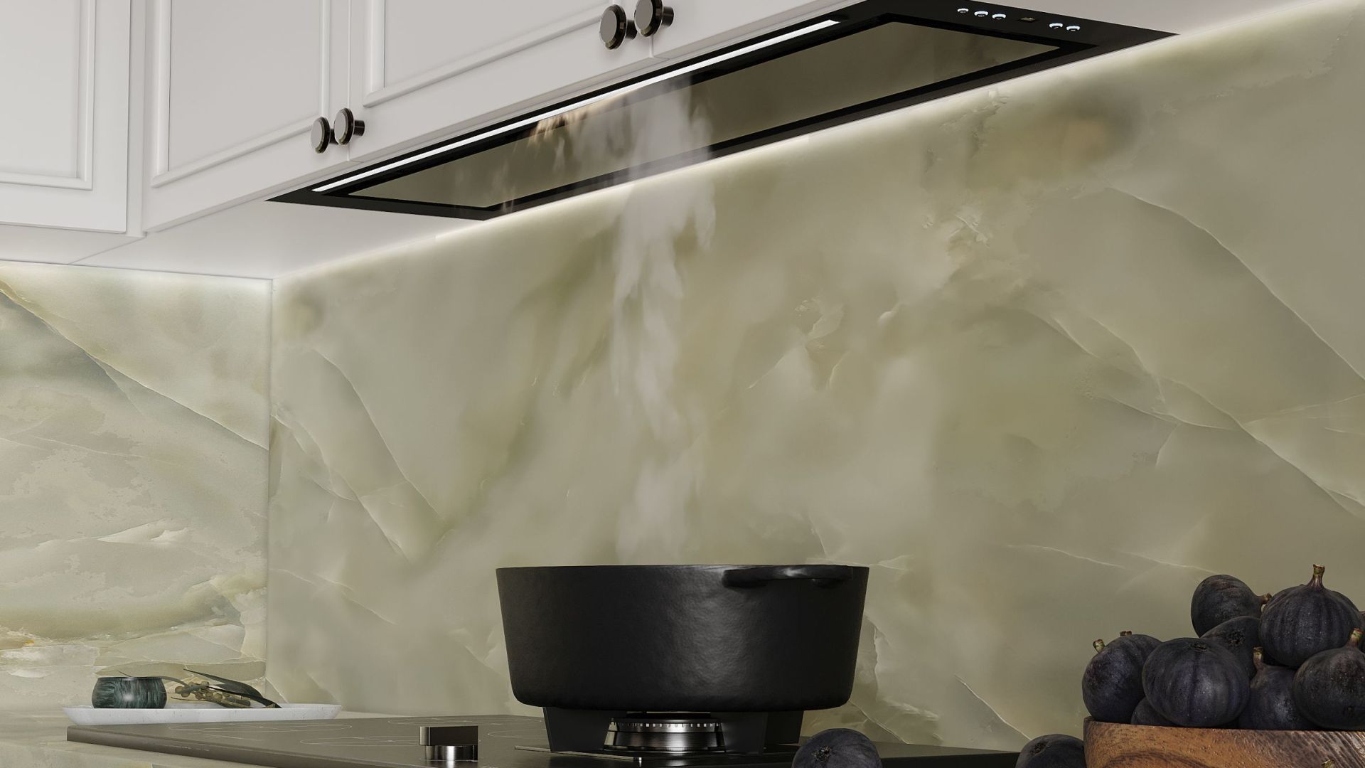 Okap podszafkowy Micra Black Matt 120 cm - Czarny Matt - Wizualizacja 6