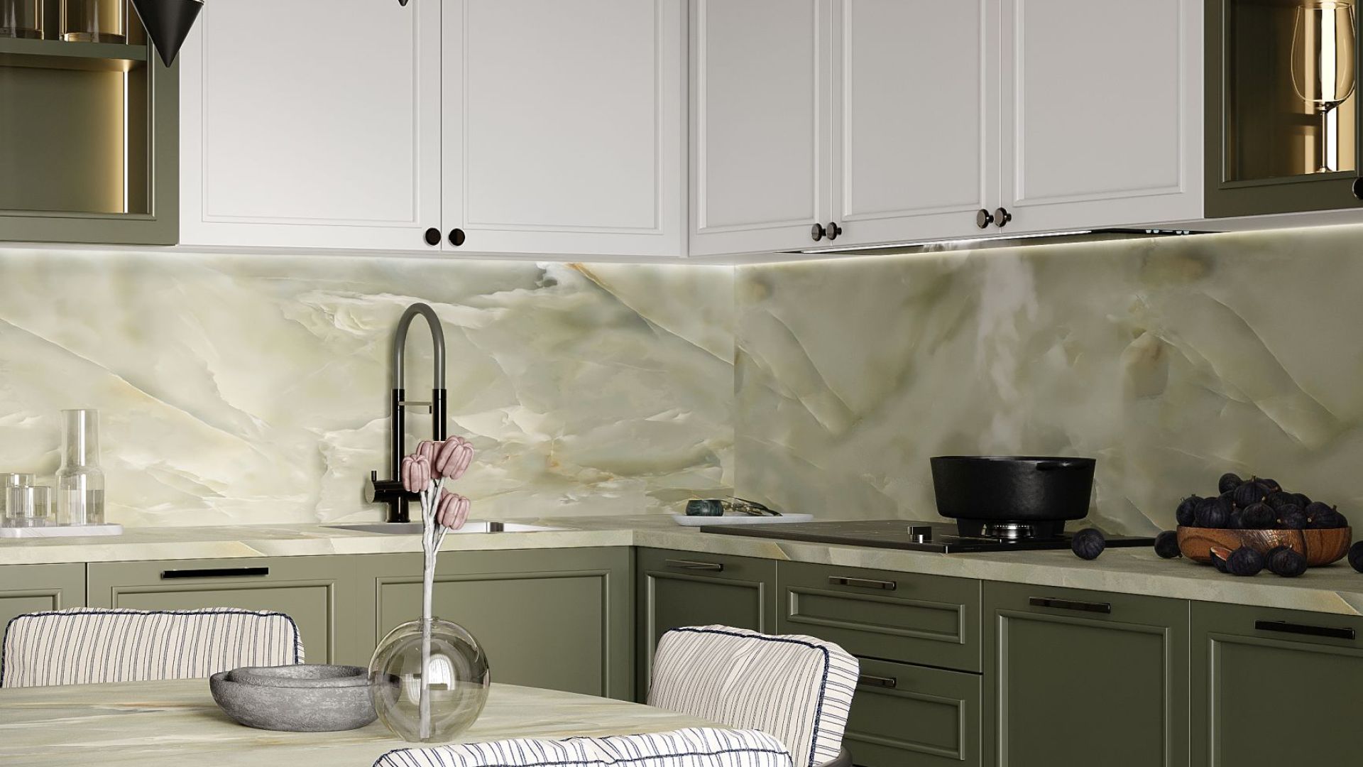 Okap podszafkowy Micra Black Matt 120 cm - Czarny Matt - Wizualizacja 5