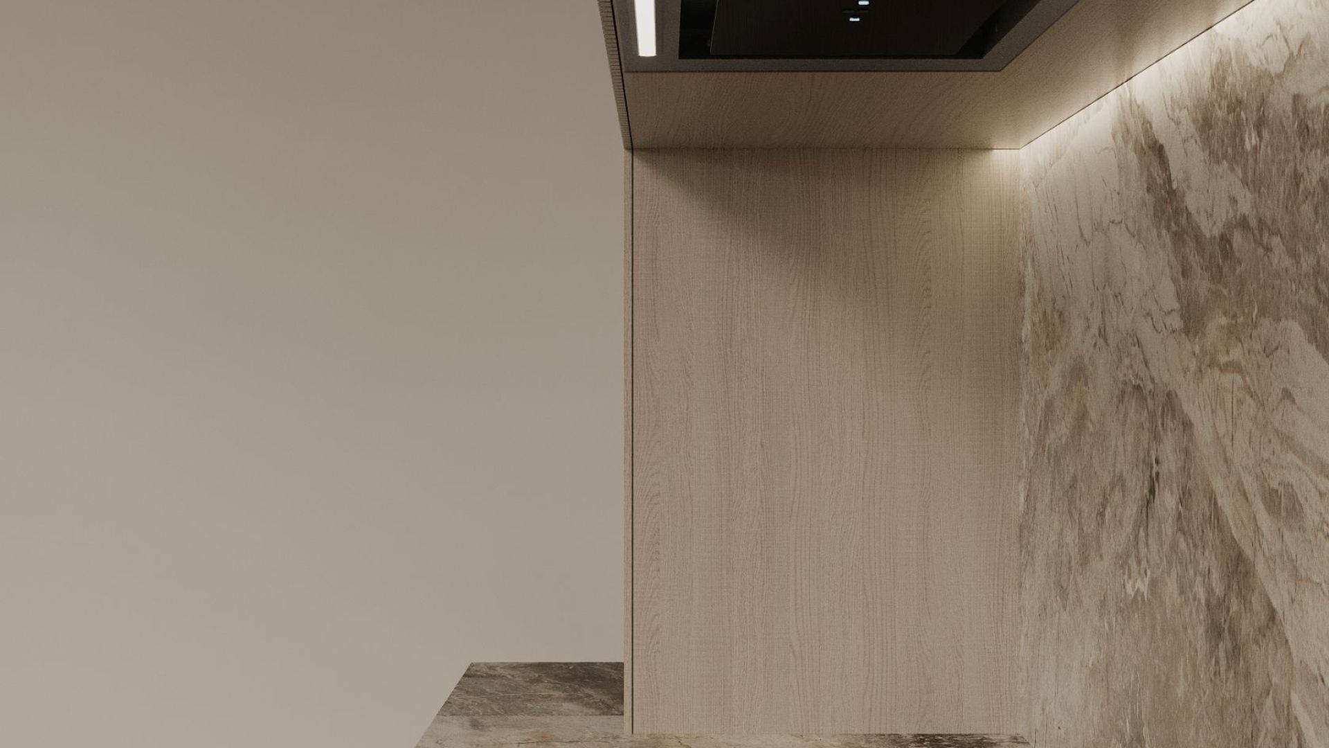 Okap podszafkowy Micra Black Gesture Control - Inox/Czarny - Wizualizacja 2