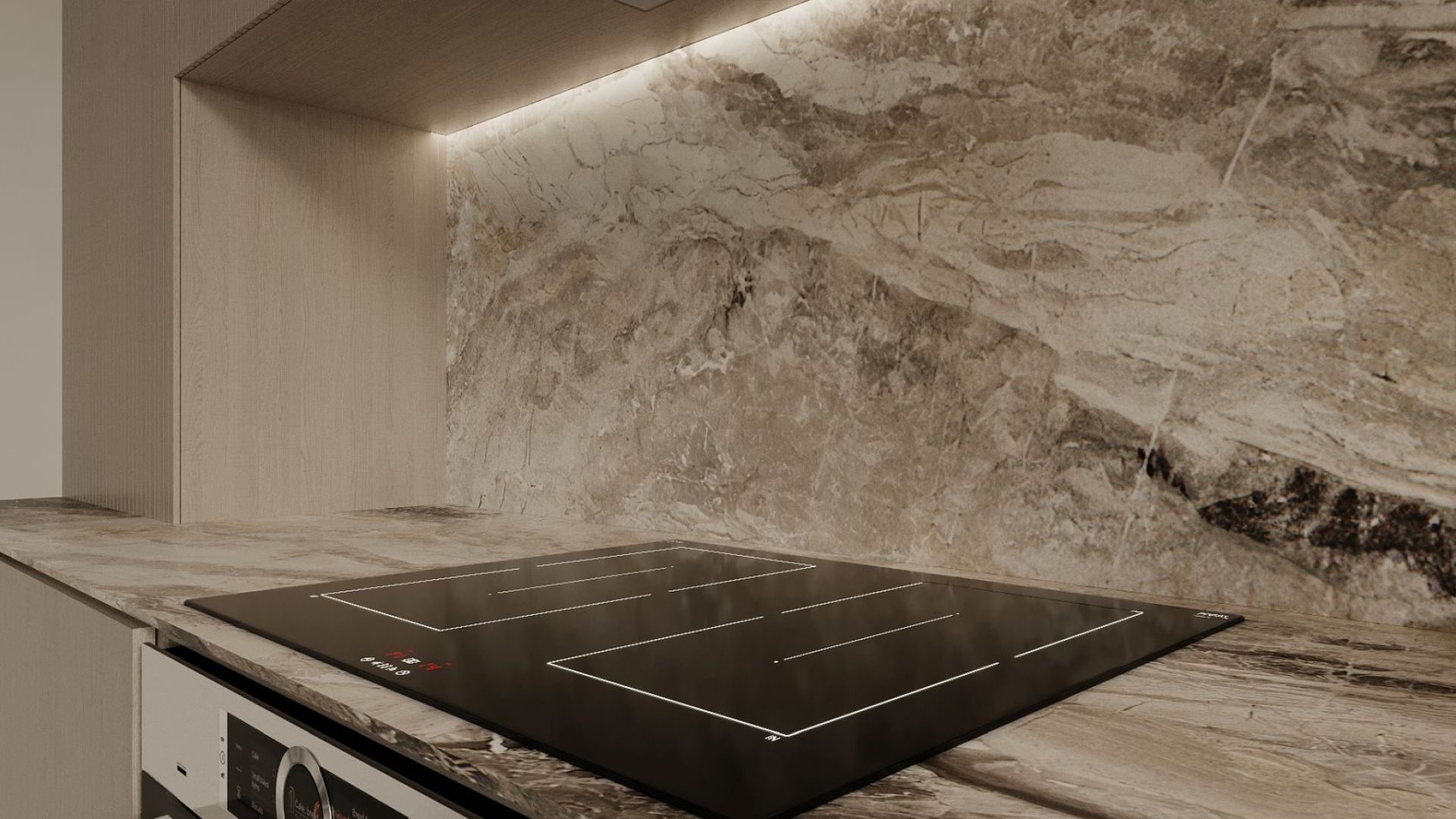 Okap podszafkowy Micra Black Gesture Control - Inox/Czarny - Wizualizacja 4