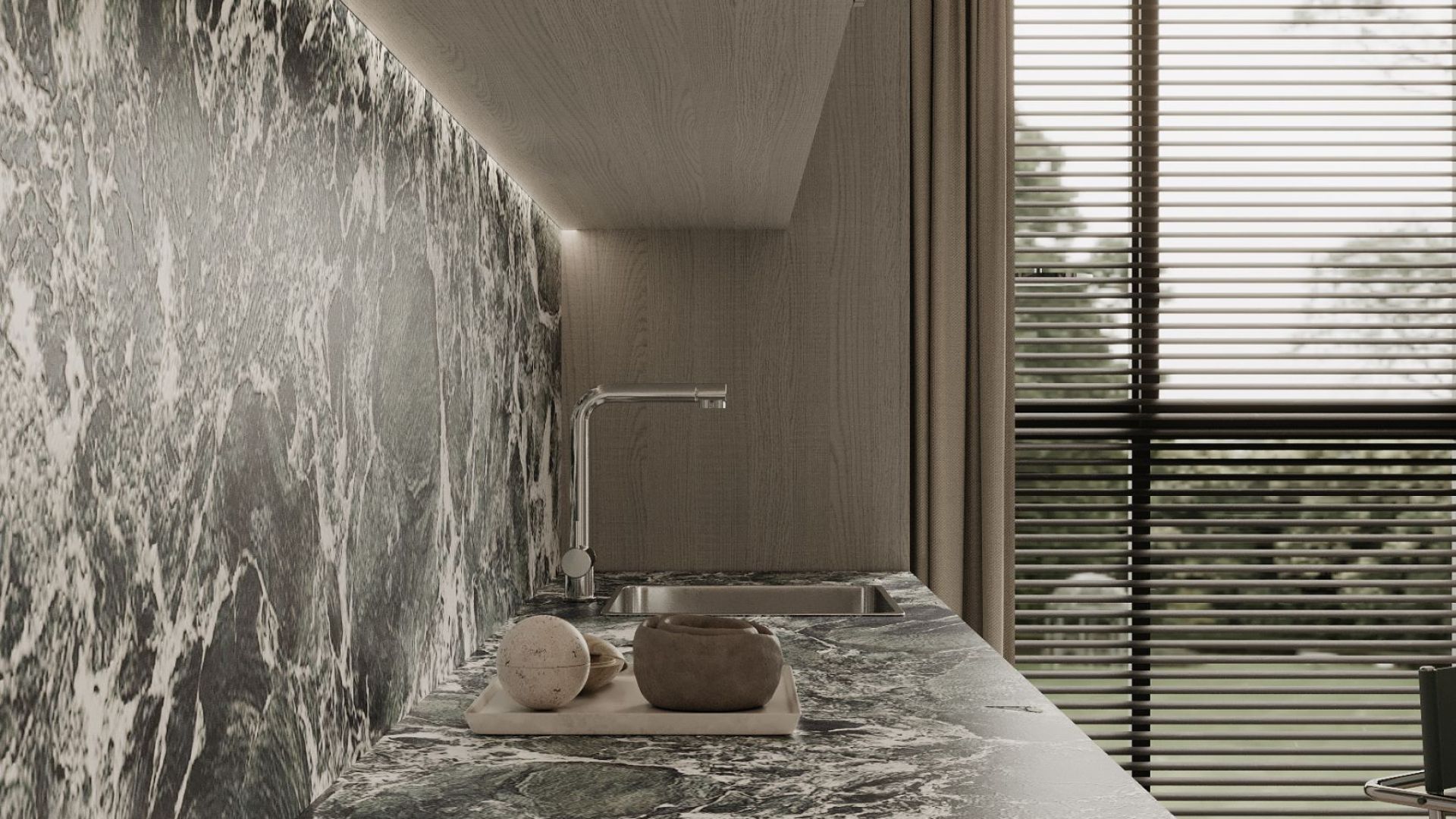 Okap podszafkowy Micra White Matt Gesture Control - Biały Matt - Wizualizacja 3