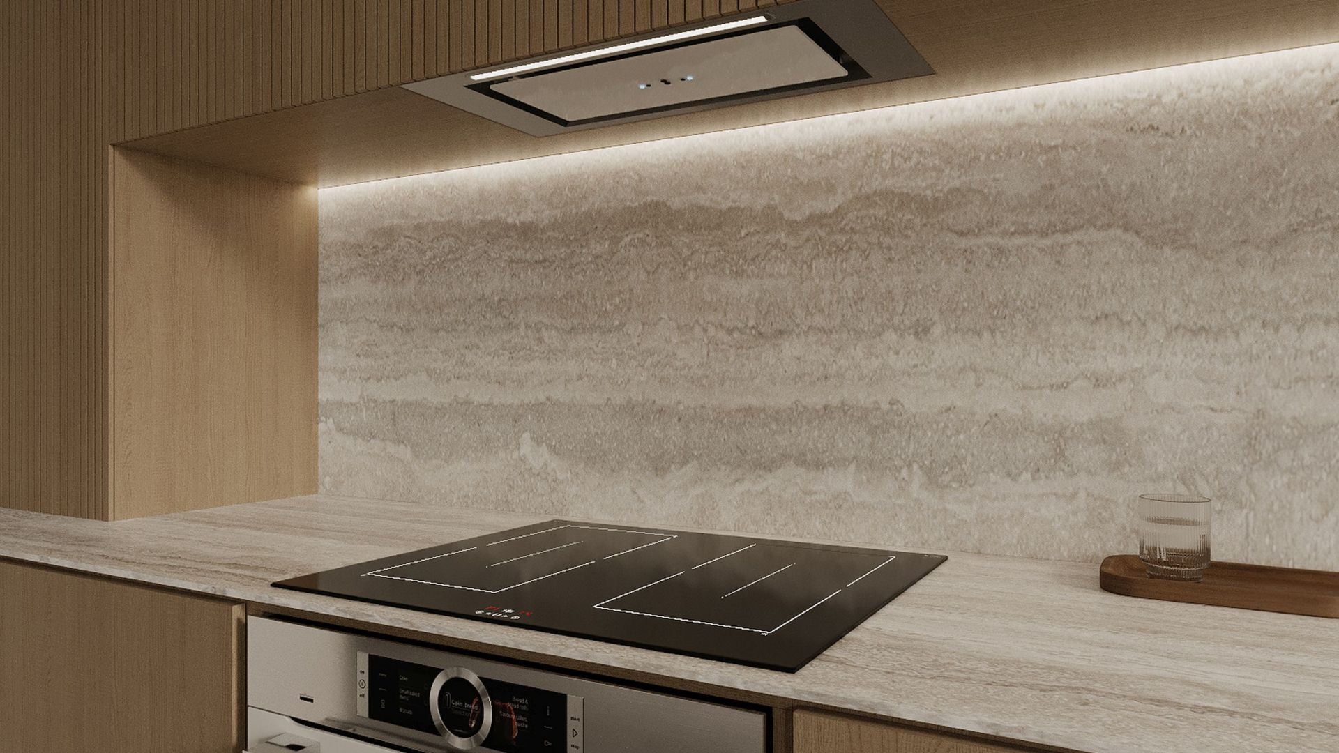 Okap podszafkowy Micra White Gesture Control - Inox/Biały - Wizualizacja 5