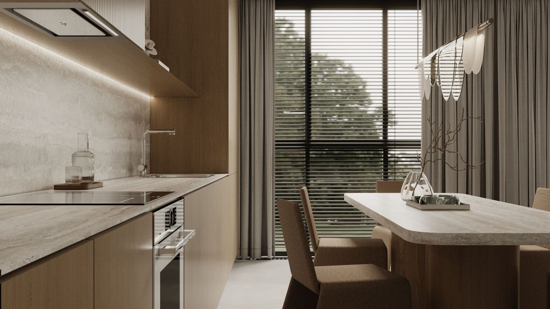 Okap podszafkowy Micra White Gesture Control - Inox/Biały - Wizualizacja 7