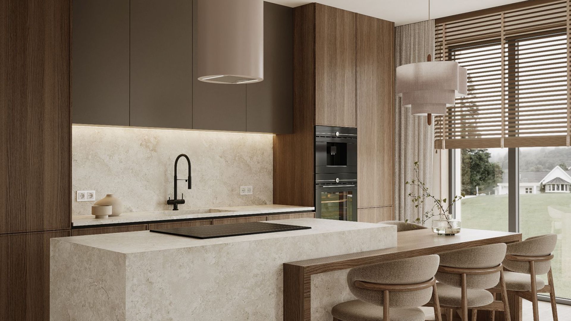 Okap wyspowy Cylindro Eco 2STRIPS Kashmir - Kashmir - Wizualizacja 8