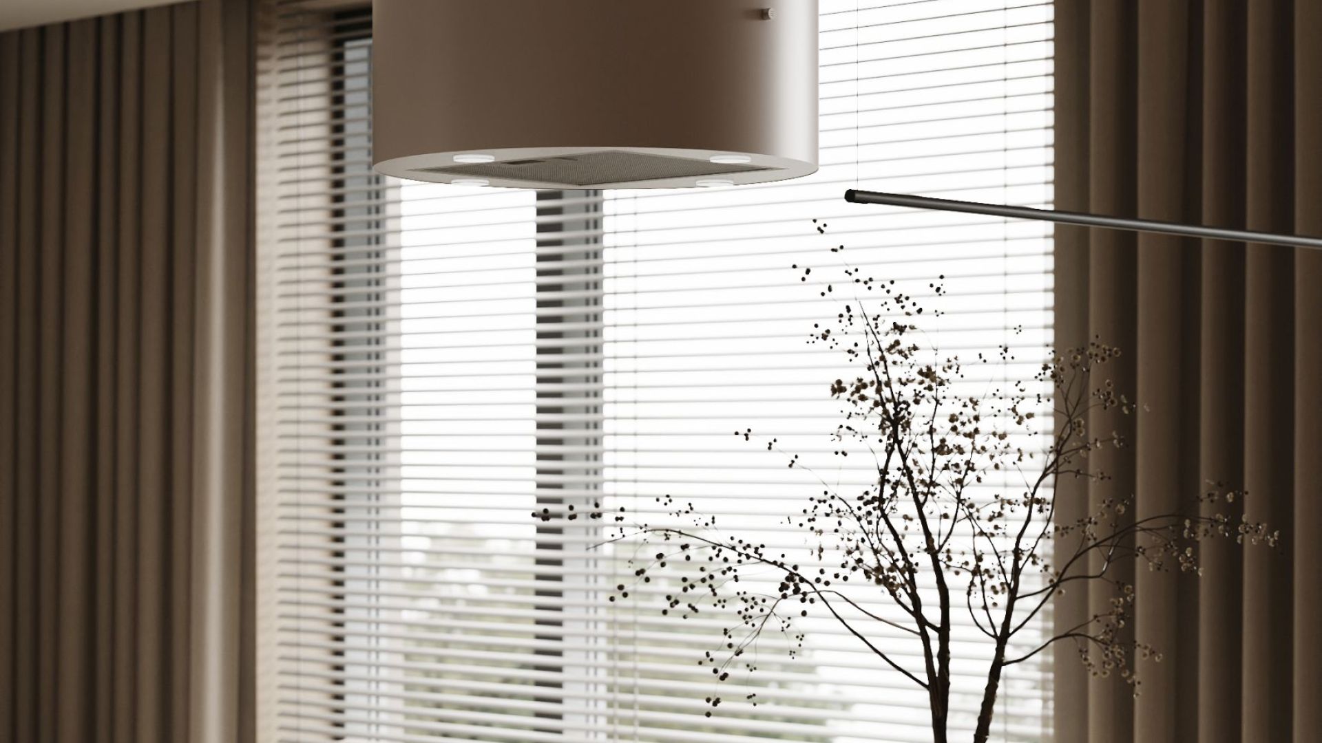 Okap wyspowy Cylindro Eco 4LED Kashmir - Kashmir - Wizualizacja 2